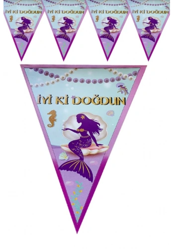 Deniz Kızı İyi Ki Doğdun Bayrak Afiş