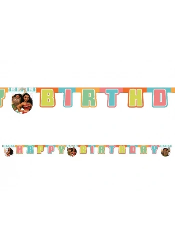 Moana Happy Birthday Harf Afiş