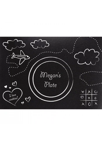 Kara Tahta Görünümlü Yazılabilir Amerikan Servis ve Tebeşir 8 Adet