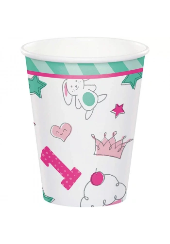 İlk Yaş Partim Kız  8 li Bardak