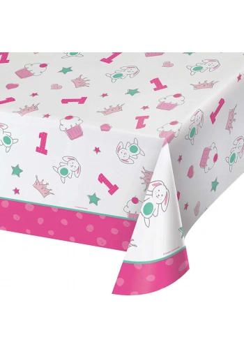 İlk Yaş Partim Kız Masa Örtüsü