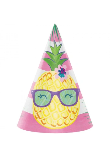 Ananas, Flamingo ve Arkadaşları Şapka 8 Adet