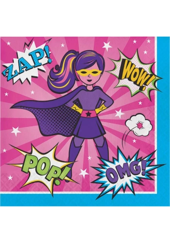 Superhero Girl 16 lı Peçete