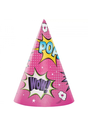 Superhero Girl Şapka 8 Adet