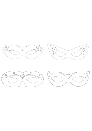 Superhero Girl Boyanabilir Maske 12  Adet