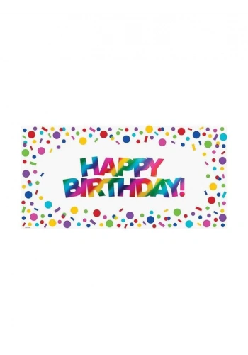 Gökkuşağı Partisi Happy Birthday Folyo Dev Afiş