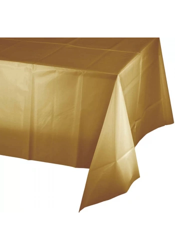 Altın Renk Masa Örtüsü 274 cm X 137 cm ebadında