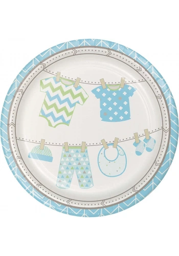 Bebek Kıyafetleri Mavi Tabak 8 Adet
