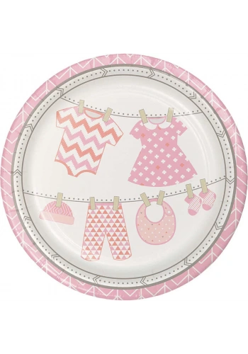 Bebek Kıyafetleri Pembe Tabak 8 Adet