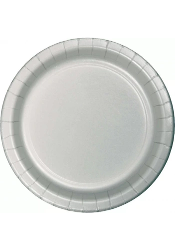 Gümüş Renk Tabak 8 Adet