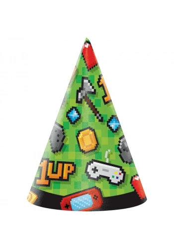 Konsol Oyunları Partisi Şapka 8 Adet