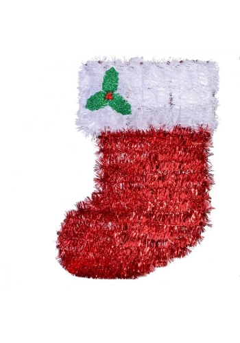 Noel Çorabı  Asılabilir Dekor Süs 30 cm