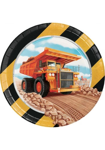 İnşaat Partisi Pasta Tabağı 8 Adet