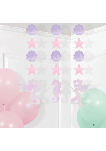 Parlayan Deniz Kızı 3 lü Asma Süs 57 cm