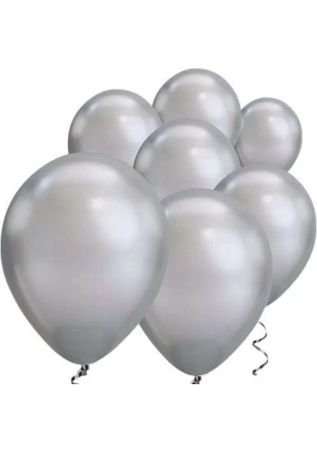 Mirror Krom Balon Gümüş Renk 6 Adet