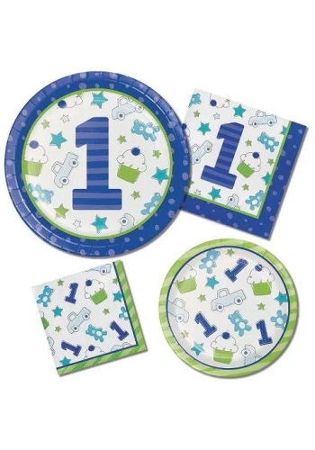 İlk Yaş Partim Mavi 1 Yaş EKO Parti seti 16 KİŞİLİK