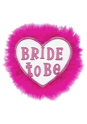 Bride To Be Tüylü Kalp Rozet