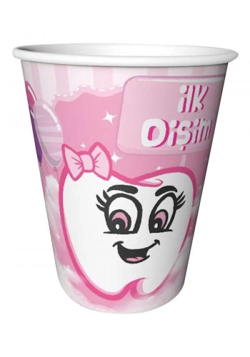 İlk Dişim  Kız Bardak 8 Adet