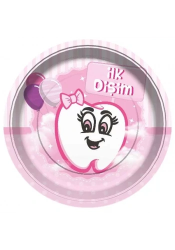 İlk Dişim  Kız Tabak 8 Adet