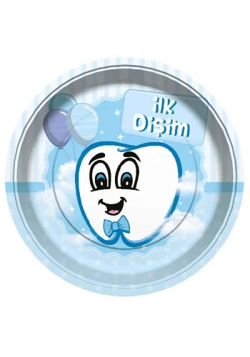 İlk Dişim Erkek Tabak 8 Adet