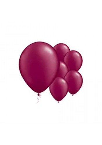 Bordo Renk 10 Adet Balon