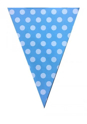 Mavi Beyaz Puanlı Bayrak Afiş