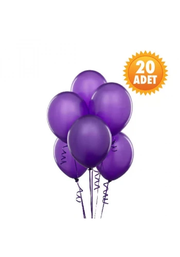 Mor Renk 20 Li Latex Balon