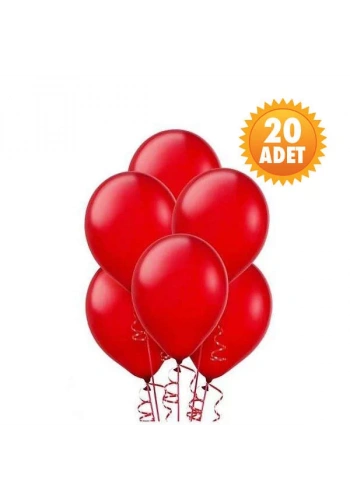 Kırmızı 20 Li Latex Balon