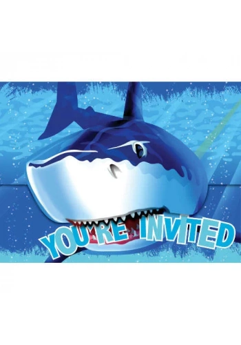 Köpek Balığı Davetiye 8 Adet