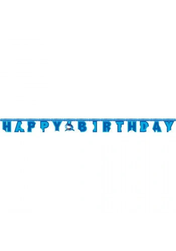 Köpek Balığı Happy Birthday Harf Afiş