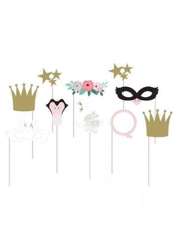 Şık Kuğular Fotoğraf Çekme Aksesuarları 10 Adet