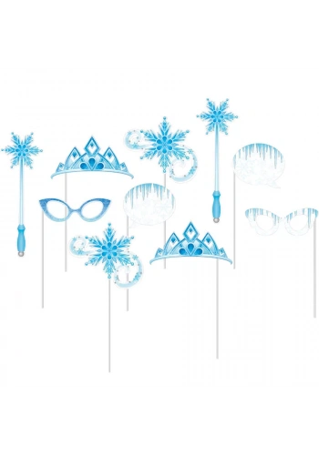 Kar Prensesi Fotoğraf Çekme Aksesuarları 10 Adet