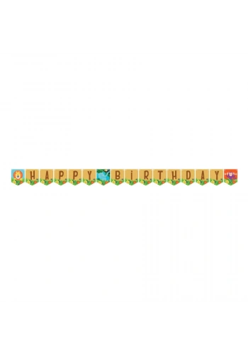 Safari Partisi Happy Birthday Harf Afiş
