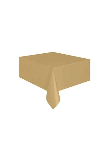 Altın Renk Plastik Masa Örtüsü137 x 183 cm