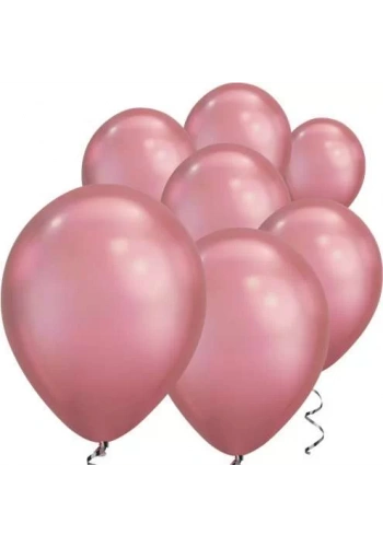 Mirror Krom Balon Pembe  Renk 6 Adet