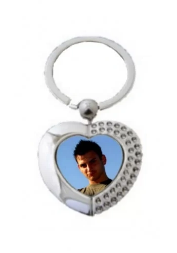 Anahtarlık baskı (Kalpli-Taşlı)