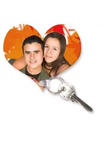 Anahtarlık baskı (Çift taraflı-Kalpli)