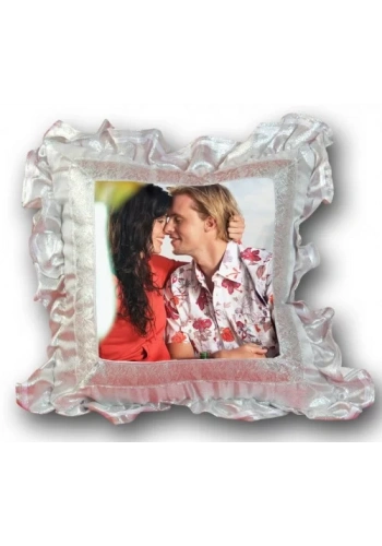 Yastık baskı (Gümüş fırfırlı)