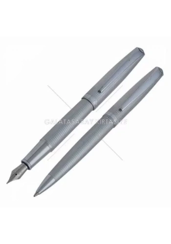 Steelpen Dolmakalem + Tükenmez Truva Desenli Krom 0165