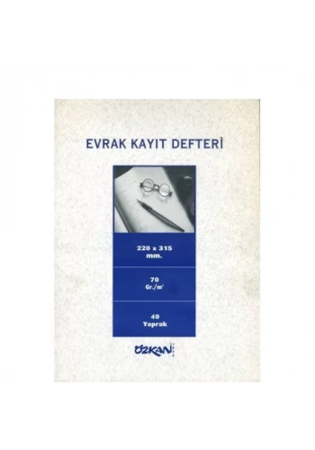 ÖZKAN EVRAK KAYIT DEFTERİ 40 YP. 22x32
