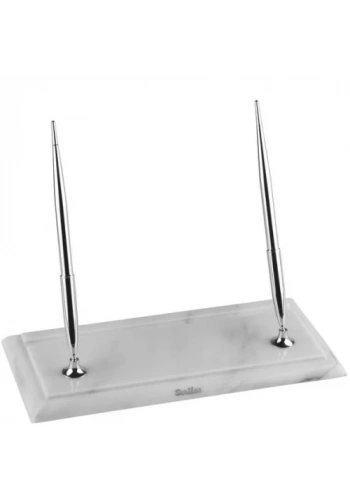 Scrikss Masa Takımı Beyaz Mermer (Chrome Dolma+Tükenmez)