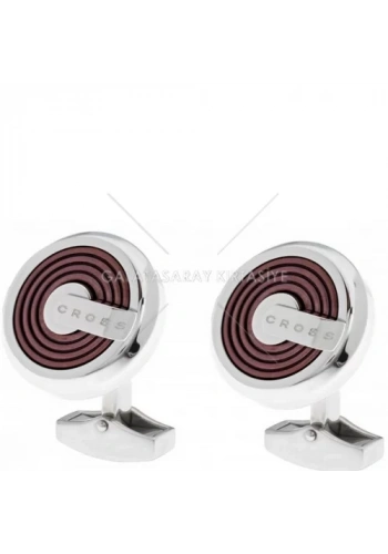 Cross Kahverengi Kaplama Çelik Kol Düğmesi CR022-C1