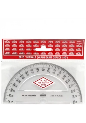 HATAS 0910 MİNKALE YARIM DAİRE 180° 15 CM.