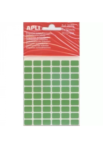APLI 2070 ETİKET 8 X 12 MM YEŞİL 300 ADET