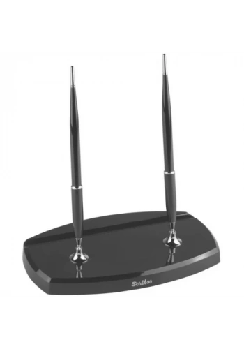 Scrikss 17 Çiftli Masa Takımı Siyah (Çift Dolmakalem)