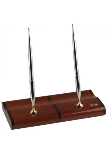 Scrikss Masa Takımı Parlak Ceviz (Gold Chrome Dolma+Tükenmez)