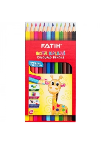 FATİH KURU BOYA KALEMİ 12 RENK TAM BOY