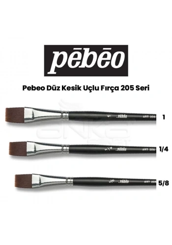 Pebeo 205 Seri Düz Kesik Uçlu Fırça