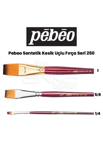 Pebeo 250 Seri Sentetik Düz Kesik Uçlu Fırça