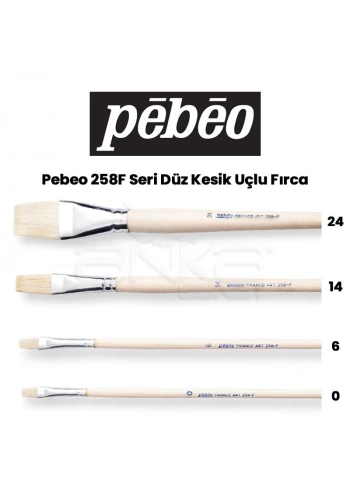 Pebeo 258F Seri Düz Kesik Uçlu Fırca